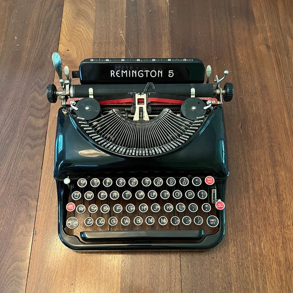 Vintage Typewriter 1930s Remington 5 Working Condition