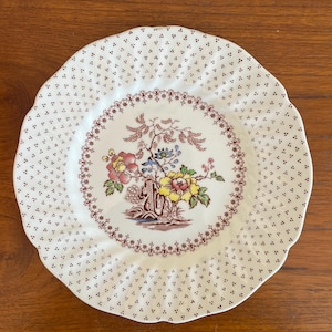 Antique Transferware English Luncheon Dinner Plates Grantham Pattern