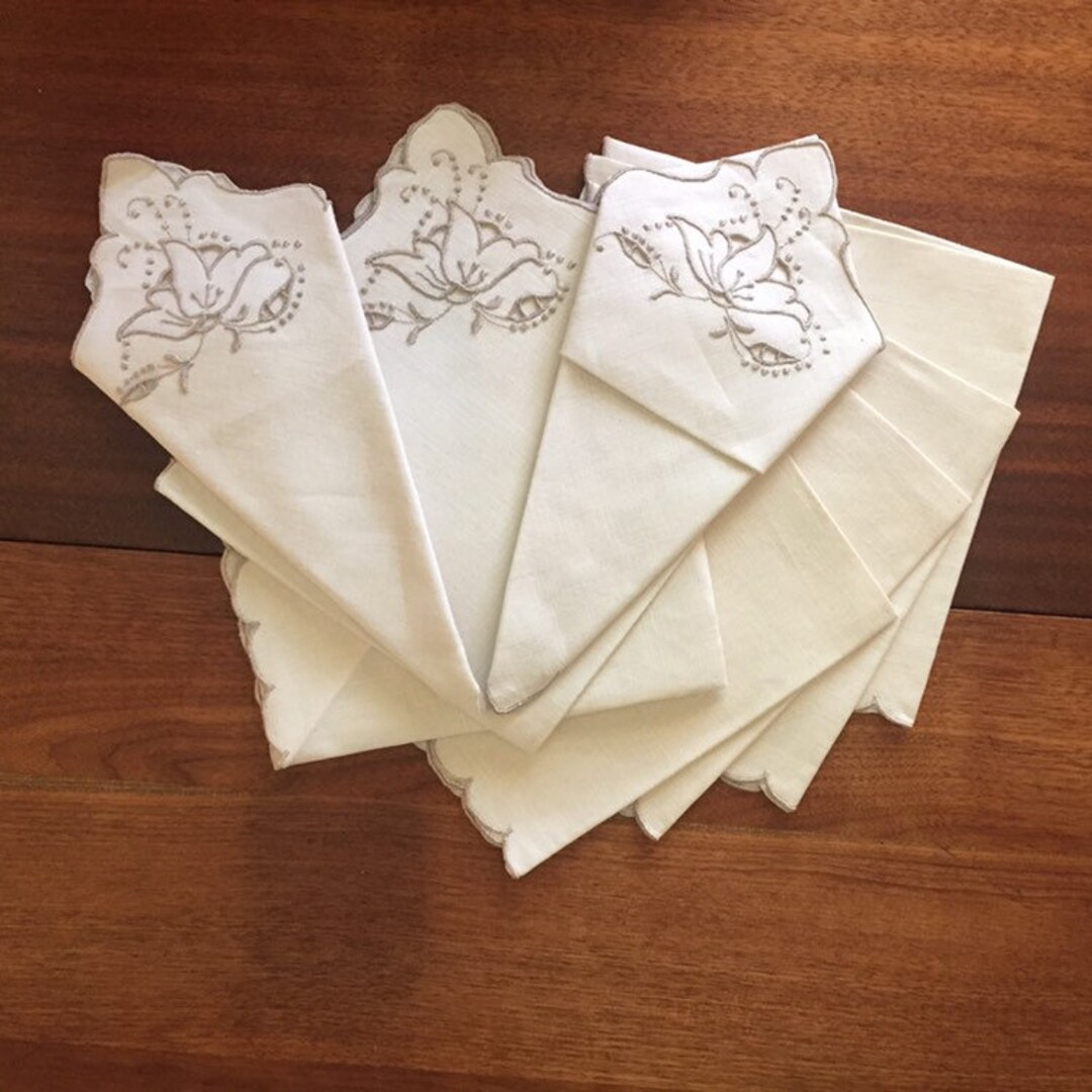 Linen Napkin Set of 8 Madeira Portugal Etsy