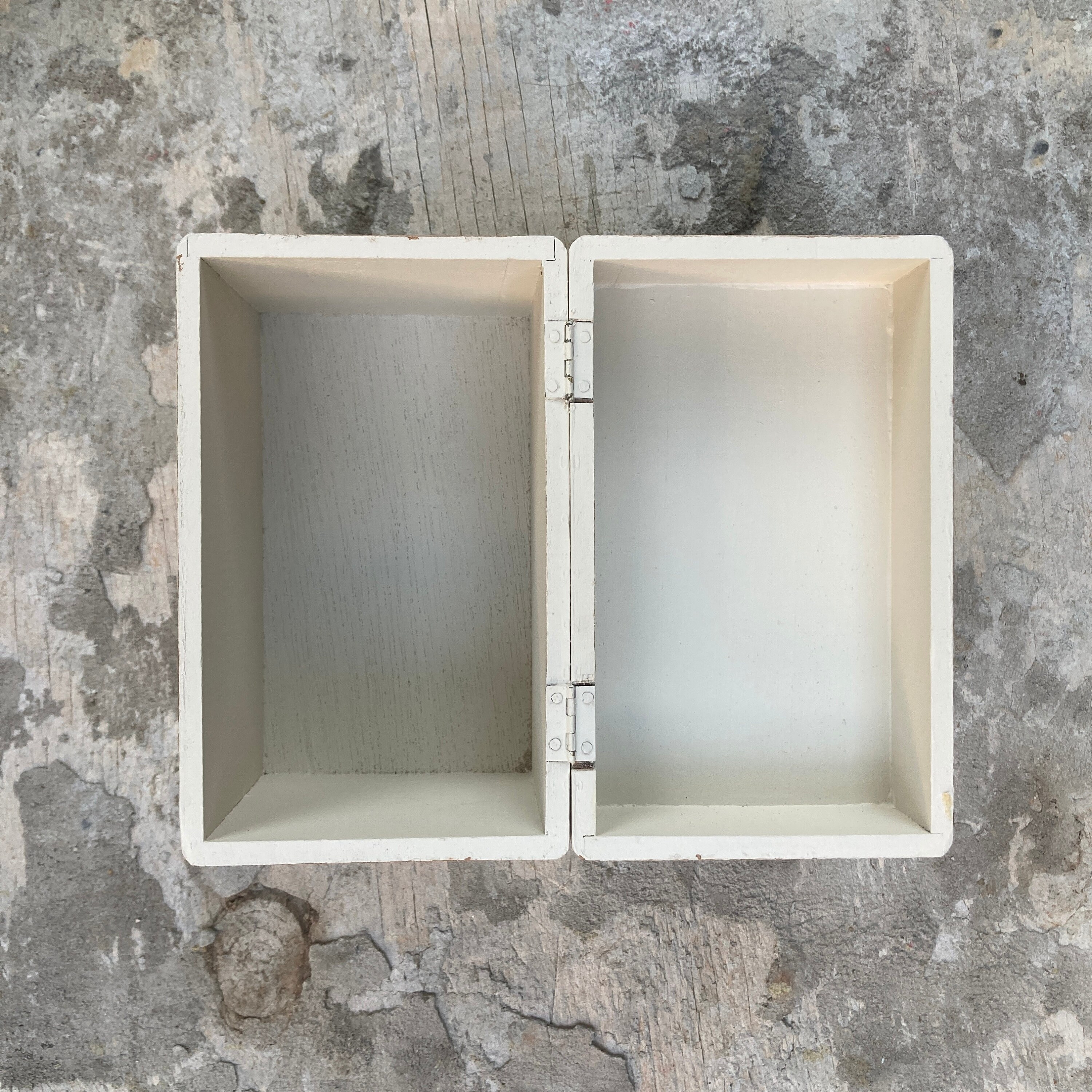 Recipe Box White and Black Stripe Wood Etsy