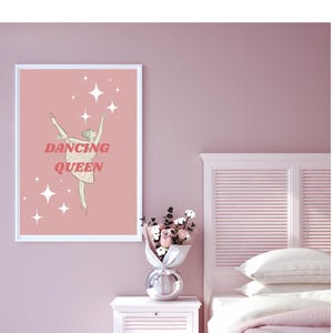 Girls dancing queen room poster