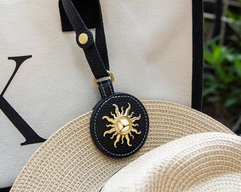 Personalized Monogram Sun Strong Magnetic Leather Hat Clip, Portable Hat Holder For Backpack Handbag, Travel Daily Accessory Gift For Girls