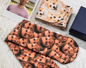 Personalized Unisex Photo Socks, Custom Faces or Pets, Soft Socks, Valentine's Day Gift Funny Socks