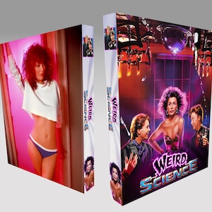 May include: Two DVD cases for the film "Weird Science." One case shows a woman in a white top and blue underwear. The other case features a group of people with the movie title in a neon font.