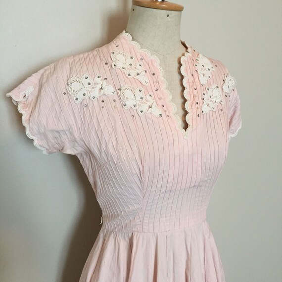 pink rhinestone dress