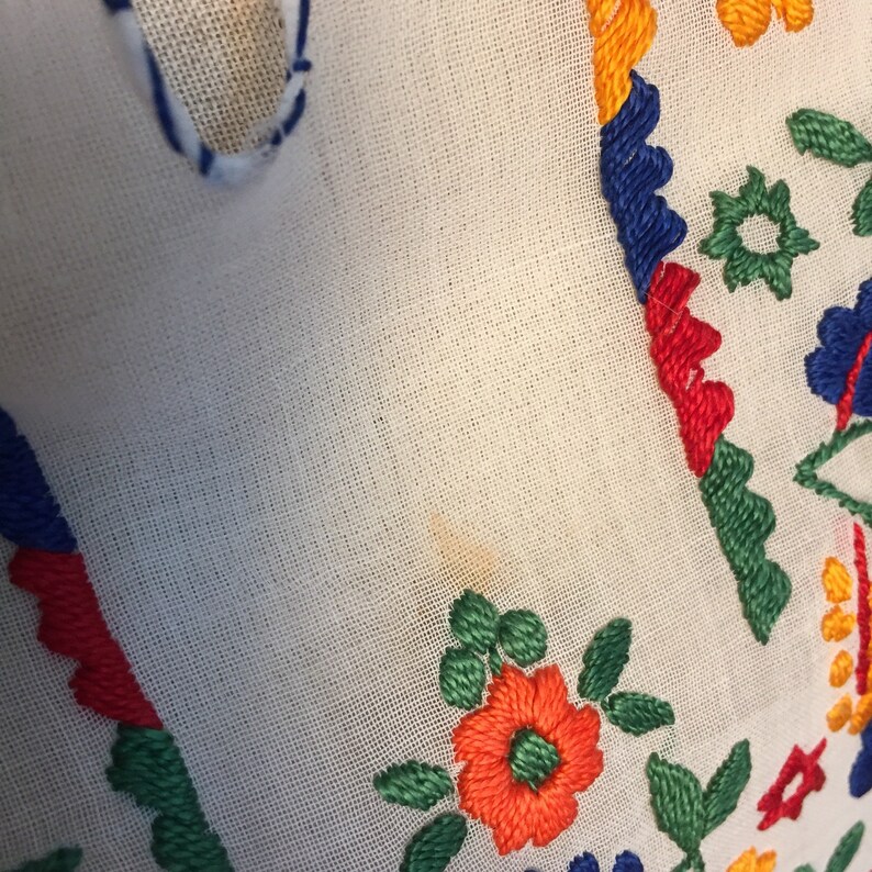 Vintage 1930s Hungarian Embroidered Peasant Blouse