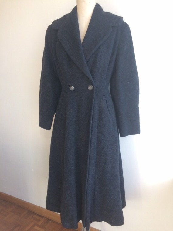 Vintage 1950s Wool Princess Coat