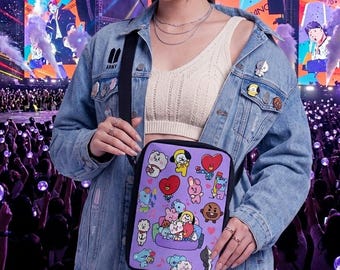 Sac à bandoulière BTS Kpop Boy Band, sac à bandoulière pour garçons Bangtan, sac à bandoulière personnalisé, sac militaire Arirang, produits dérivés BTS K-Pop, cadeau BTS pour amoureux
