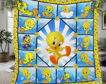 Vintage Tweety Bird Looney Tunes Sleeping Bag Blanket 1997 Warner