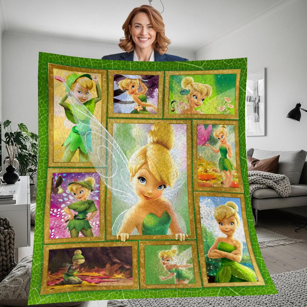 Discover Tinker Bell Fleece Blanket, Tinker Bell Vintage Fleece Blanket, Tinker Bell Lover Gift