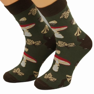 Champignon champignon champignon vénéneux Chaussettes homme femme, Chaussettes, Chaussettes amusantes, Chaussettes folles, Chaussettes colorées, Idée cadeau, Cadeau parfait, Dépareillée