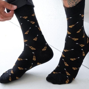 Guitar Classic Rock Guitar Music Men Socks, Socks, Funny Socks, Crazy Socks, Colorful Socks, Gift Idea, Perfect Gift, Mismatched