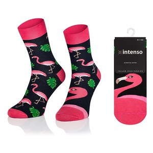 Flamingo Bird Men Women Socks, Socks, Funny Socks, Crazy Socks, Colorful Socks, Gift Idea, Perfect Gift, Mismatched