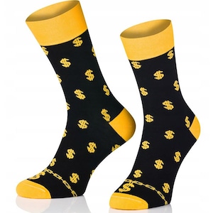 Dollar Money Lucky Boss Men Women Socks, Socks, Funny Socks, Crazy Socks, Colorful Socks, Gift Idea, Perfect Gift, Mismatched