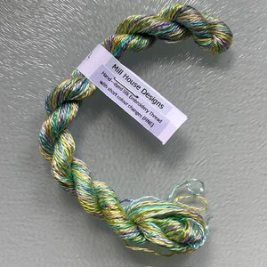 22Fine Hand-dyed Silk Embroidery Threads with short colour changes, fine silk threads, embroidery thread, silk thread