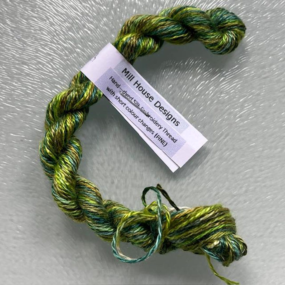 21fine Hand-dyed Silk Embroidery Threads With Short Colour Changes ...