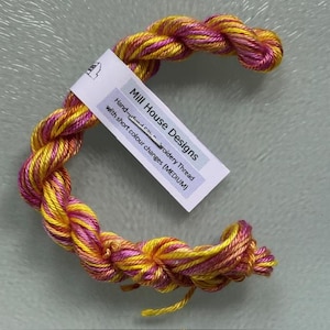 29Medium Hand-dyed Silk Embroidery Threads with short colour changes, medium silk threads, embroidery thread, silk thread