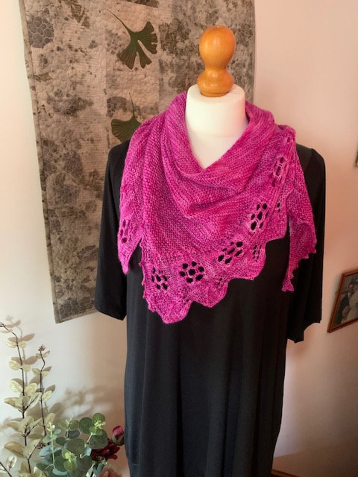 Handdyed Shawl Knit Kit Shawl Knitting Kit Handdyed Yarn Etsy