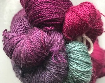 Hand-dyed Mini Skeins Luxury Laceweight Yarn Alpaca Silk
