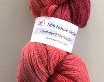 Hand-dyed Merino/silk Luxury yarn