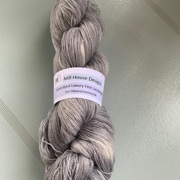 Hand-dyed Baby Suri Alpaca/Merino/Silk Fine Laceweight Luxury yarn