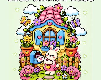 大胆で簡単な、居心地の良い動物たちの塗り絵 | かわいいリラックスできるページ41枚（PDF + PNG）