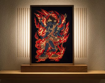 Kongo-Yasha Myoo: Wrathful Wisdom King Engulfed in Sacred Flames