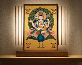 Mahamayuri Vidyarajni - Peacock Wisdom King Art for Healing and Protection