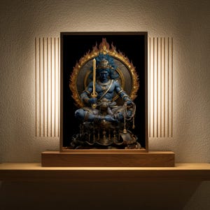 不動明王　彫刻　壁掛け 不動明王 - Etsy 日本