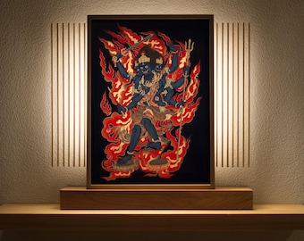 Kongo-Yasha Myoo: Wrathful Wisdom King Engulfed in Sacred Flames