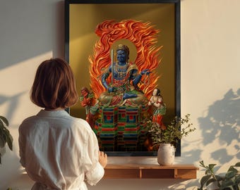 881 Fudo Myoo and Two Attendants — Indomitable Wisdom and Divine Protection
