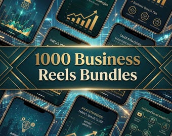 1000 Business Reels Templates | Canva Editable Video Ads (Digital Download)