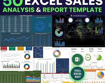 50+ Excel Sales Report Templates: Analysis Dashboard (A4)