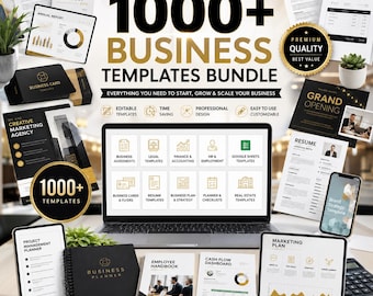Ultimate Small Business Bundle | 1000+ Business Templates, Google sheets, Legal Forms, contract,  Flyers, Cards & Resume| all in one