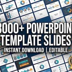 3000 PowerPoint Slide Templates | Modern Business Presentation (Digital Download)