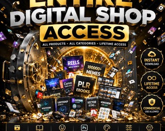 Entire digital shop access MRR & PLR Bundle
