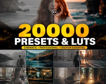 20000+ Cinematic Presets & LUTs Bundle | Lightroom, Premiere Pro, DaVinci Resolve (Digital Download)