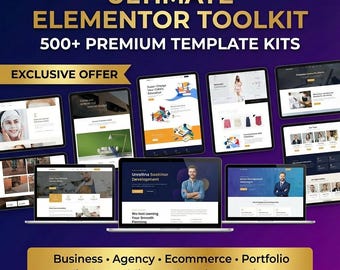 500+ Elementor Website Templates: Business, Blog, Ecommerce (Digital Download)