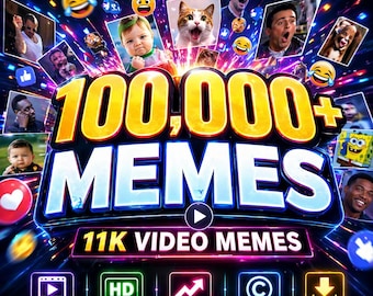 100K Memes + 11K Video Memes Bundle | Viral TikTok Reels (Digitaler Download)
