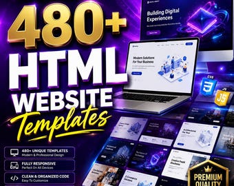 480+ HTML Website Templates: Responsive, SEO-Optimized, Beginner-Friendly Designs, Responsive Layouts, Ready-to-Use