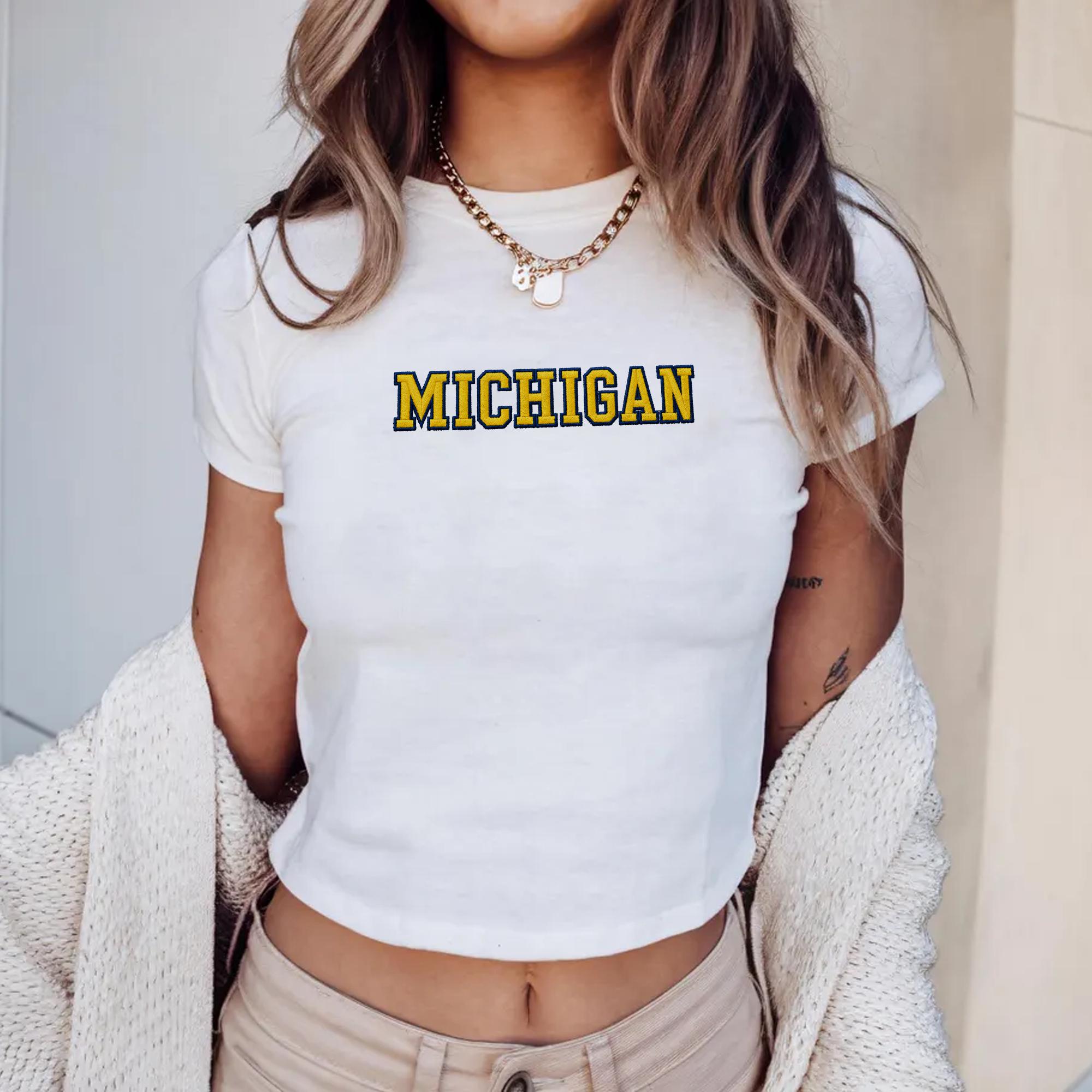 Ohio State Baby Tee, Custom College Embroidered Shirt, Personalized University TShirt, Game Day Tee, Football Fan Shirt, Trendy Sports Tee