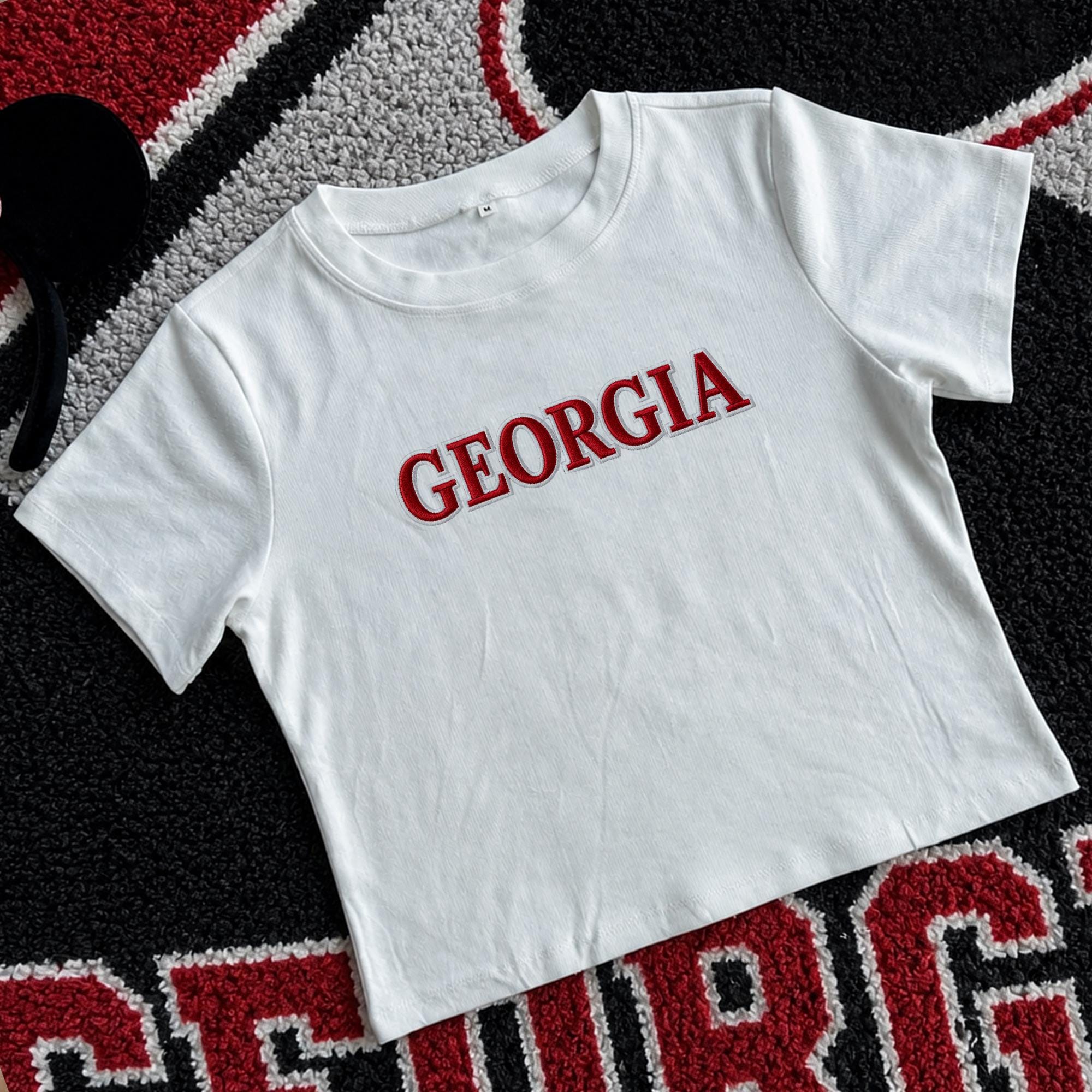 Ohio State Baby Tee, Custom College Embroidered Shirt, Personalized University TShirt, Game Day Tee, Football Fan Shirt, Trendy Sports Tee