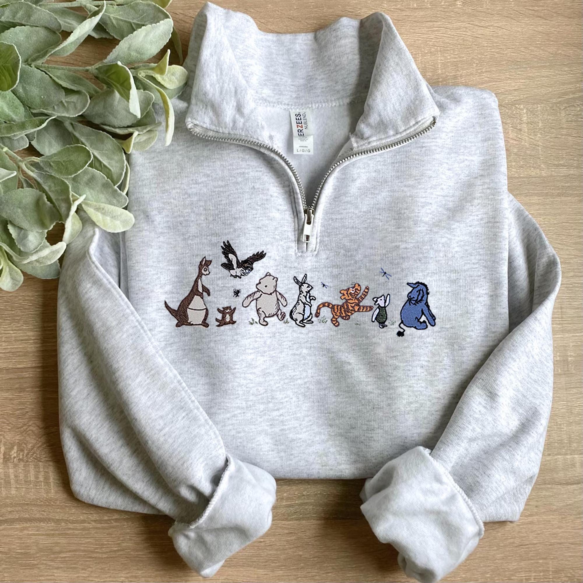 Winnie the Pooh Quarter Zip - Etsy