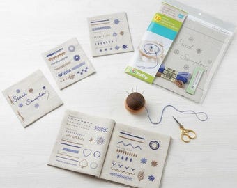 初心者向けDIY刺繍ステッチブック - 15種類の基本ハンドステッチ、練習用サンプルキット、裁縫学習ツール、針仕事ガイドブック