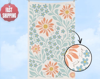 Subtle F*ck Trump Hand Towel, Vintage Floral Kitchen Towel, Anti Trump Tea Towel,Bathroom Towel Set,FDT,Political Home Decor,Anti Maga Towel