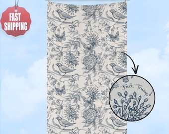 Subtle F*ck Trump Dish Towel, Funny Political Kitchen Towel, Chinoiserie Tea Towel, Anti Trump Towel, Bathroom Decor, Gag Gift for Friends