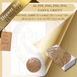 Drawer Box SVG Template | Sliding Gift Box SVG | Custom Packaging Box for Cricut & Silhouette | Digital Download