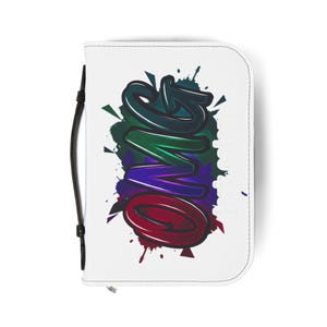Graffiti OMNS lettering Bible Cover | colorful splatter design
