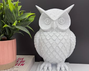 ヴィンテージ 3インチ フクロウの置物 樹脂像 小像 石製 デスク装飾