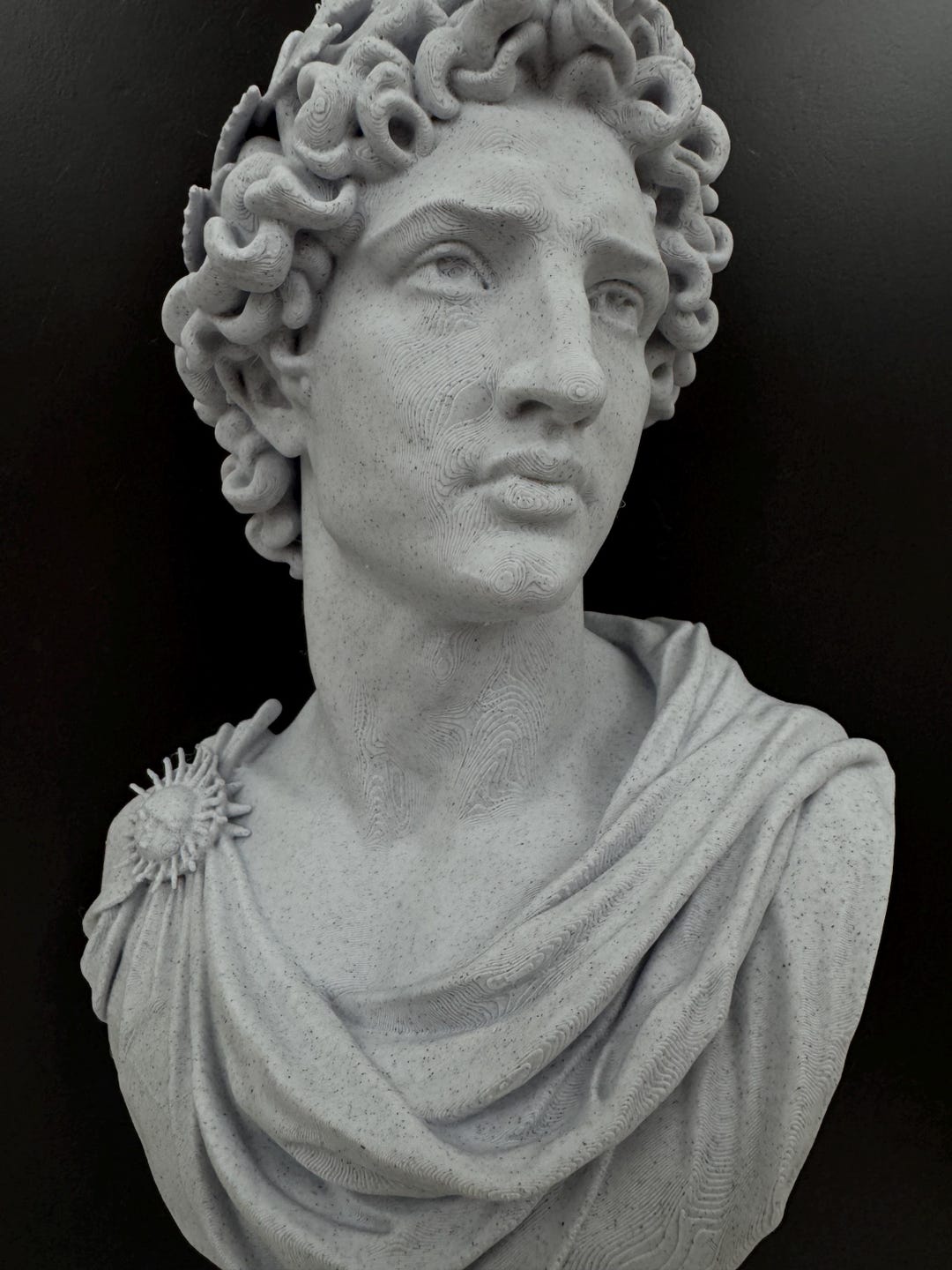 Apollo Statue Wall Sculpture | Greek Mythology Marble Bust | Dark ...